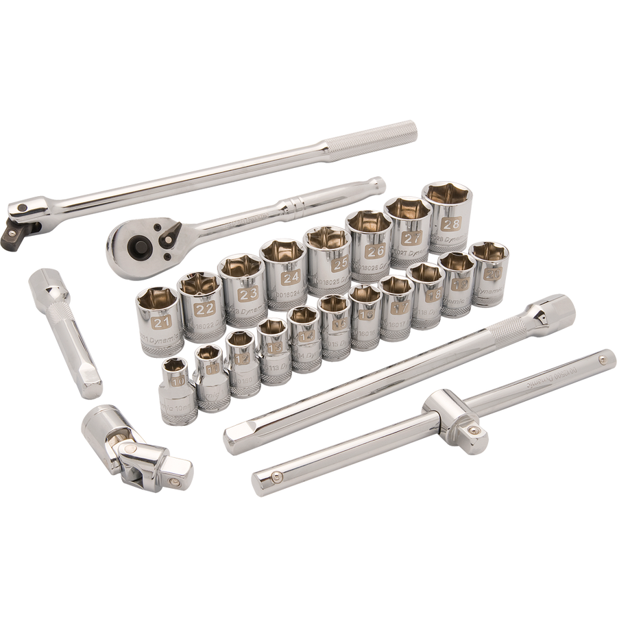 Dynamic D018009 1/2 D 25 PC 6 PT STD MET SOCKET DYNAMIC D018009