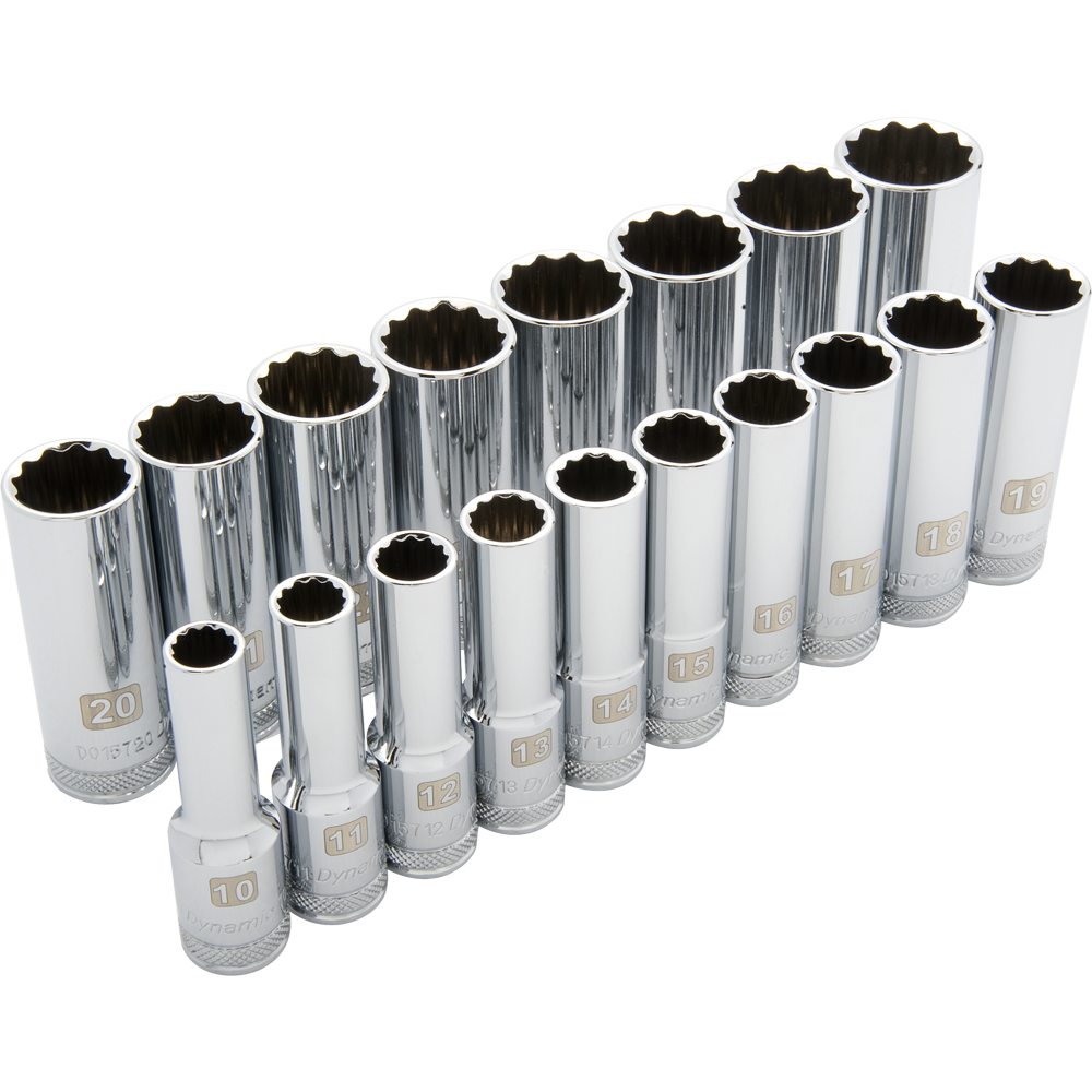 Dynamic D018007 1/2 D 18 PC 12 PT DEEP MET SOCKET DYNAMIC D018007