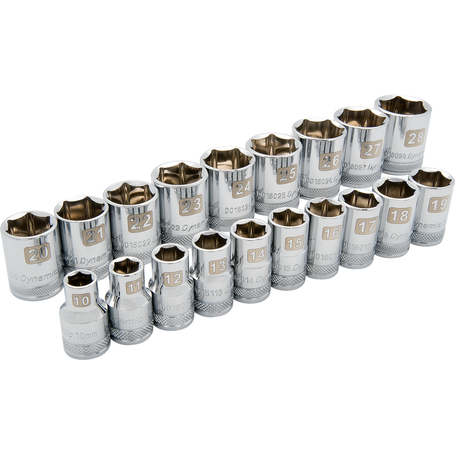 Dynamic D018004 1/2 D 19 PC 6 PT STD MET SOCKET DYNAMIC D018004