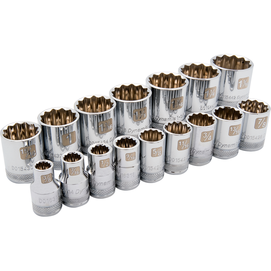 Dynamic D018002 1/2 D 16 PC 12 PT STD SAE SOCKET DYNAMIC D018002