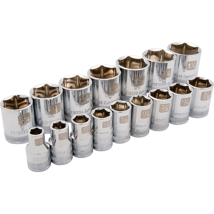 Dynamic D018000 1/2 D 16 PC 6 PT STD SAE SOCKET DYNAMIC D018000