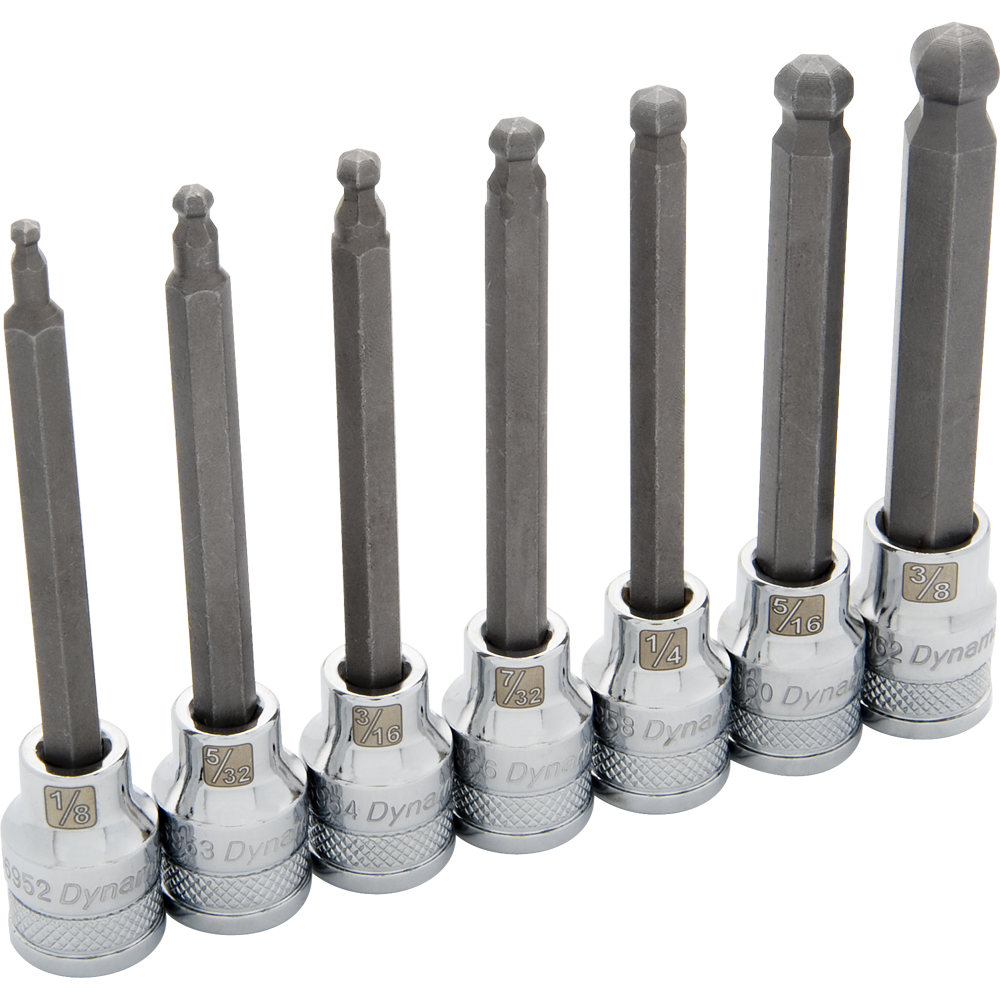 Dynamic D010024 3/8 D 7PC SAE LONGBALL NOSE H DYNAMIC D010024