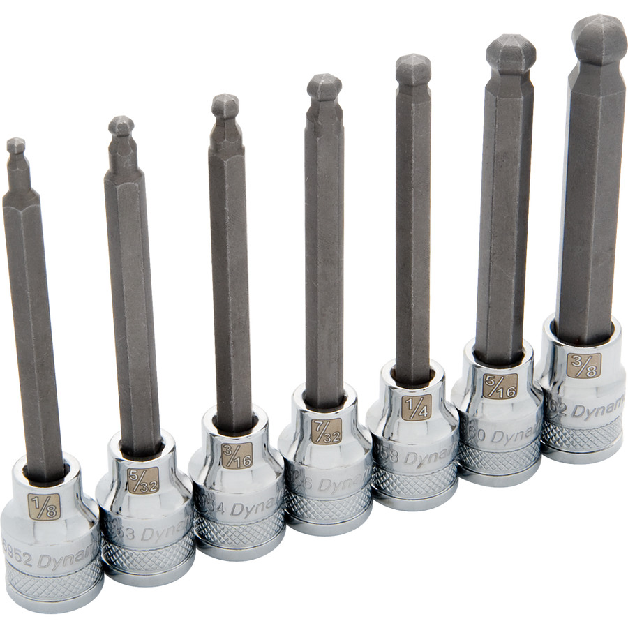 Dynamic D010024 3/8 D 7PC SAE LONGBALL NOSE H DYNAMIC D010024