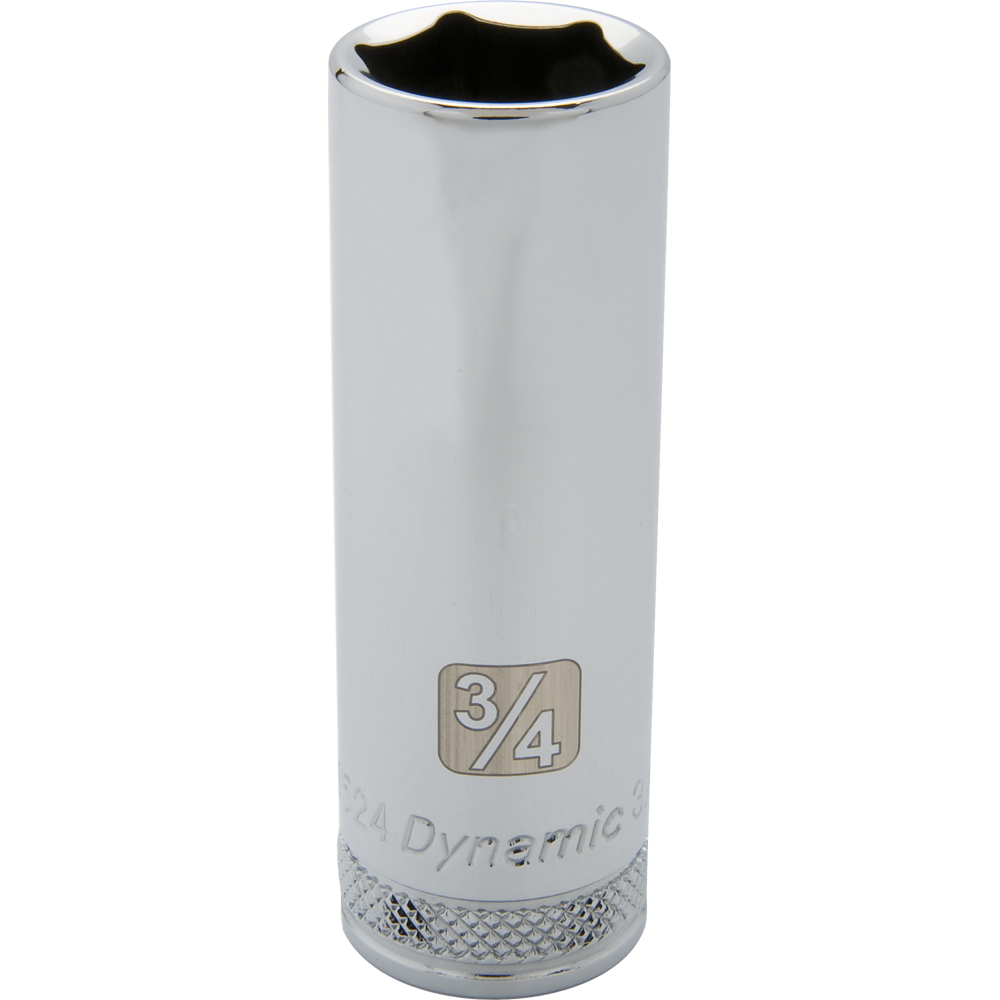 Dynamic D016512 1/2 D 6PT 3/8 DEEP CHROME SOCKET DYNAMIC D016512