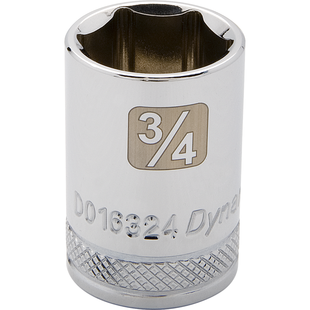 Dynamic D016312 1/2 D 6 PT 3/8 CHROME SOCKET DYNAMIC D016312