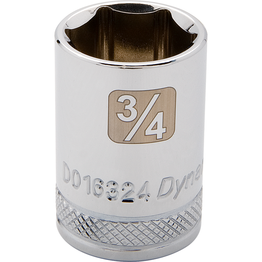 Dynamic D016312 1/2 D 6 PT 3/8 CHROME SOCKET DYNAMIC D016312
