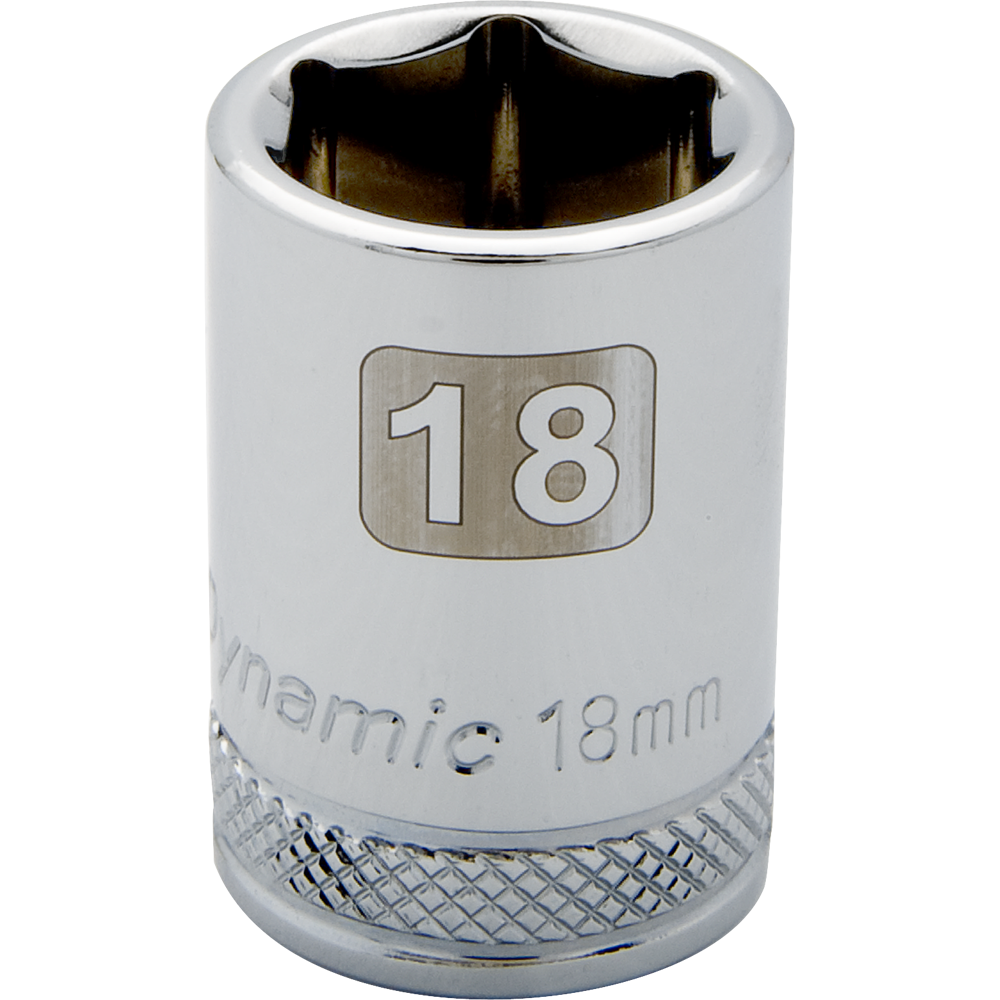 Dynamic D016010 1/2 D 6 PT 10MM CHROME SOCKET DYNAMIC D016010