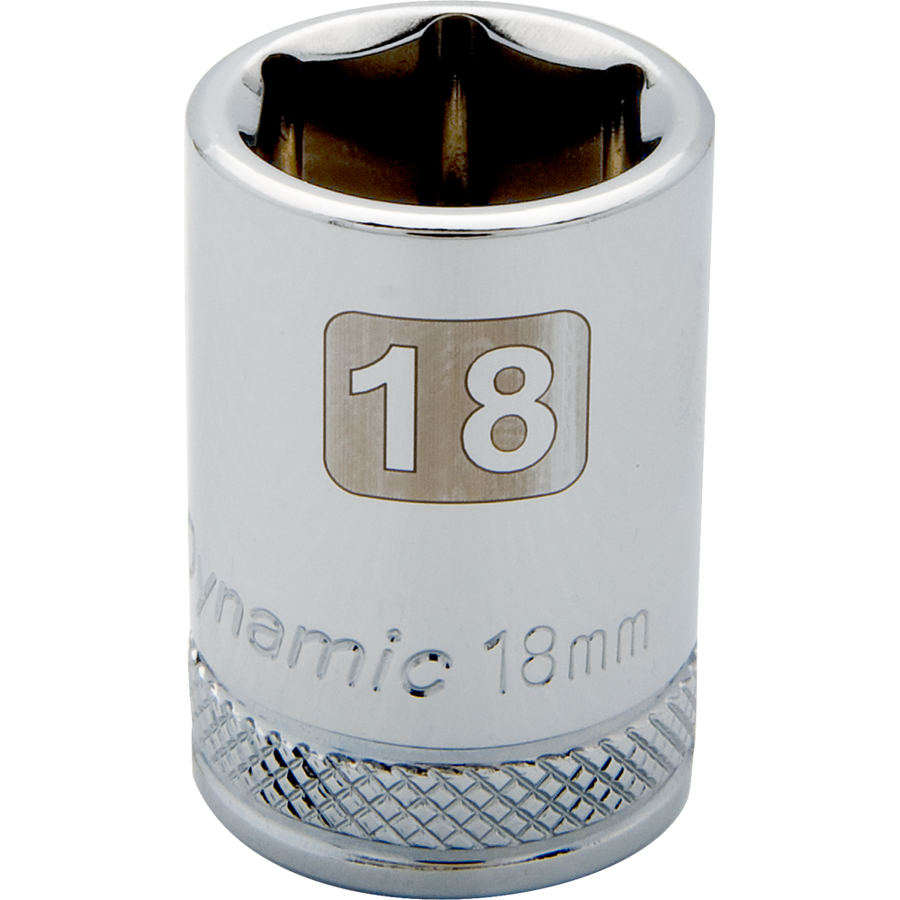 Dynamic D016010 1/2 D 6 PT 10MM CHROME SOCKET DYNAMIC D016010