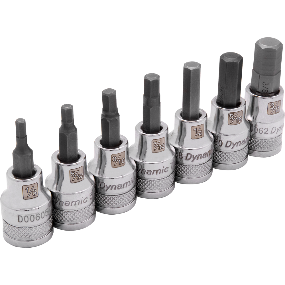 Dynamic D010014 3/8 D 7 PC SAE STD LENGTH HEX DYNAMIC D010014