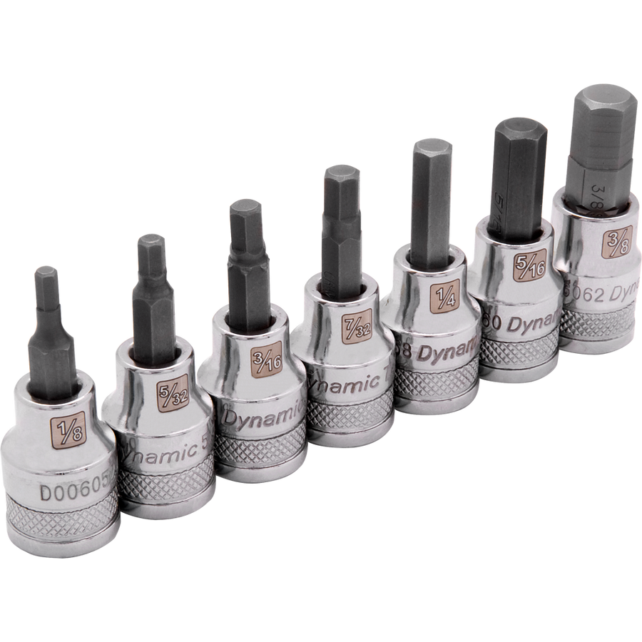 Dynamic D010014 3/8 D 7 PC SAE STD LENGTH HEX DYNAMIC D010014