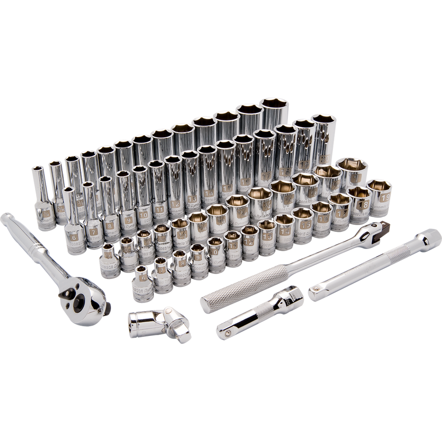 Dynamic D010012 3/8 D 60PC 6PT STD/DEEP SAE/M DYNAMIC D010012