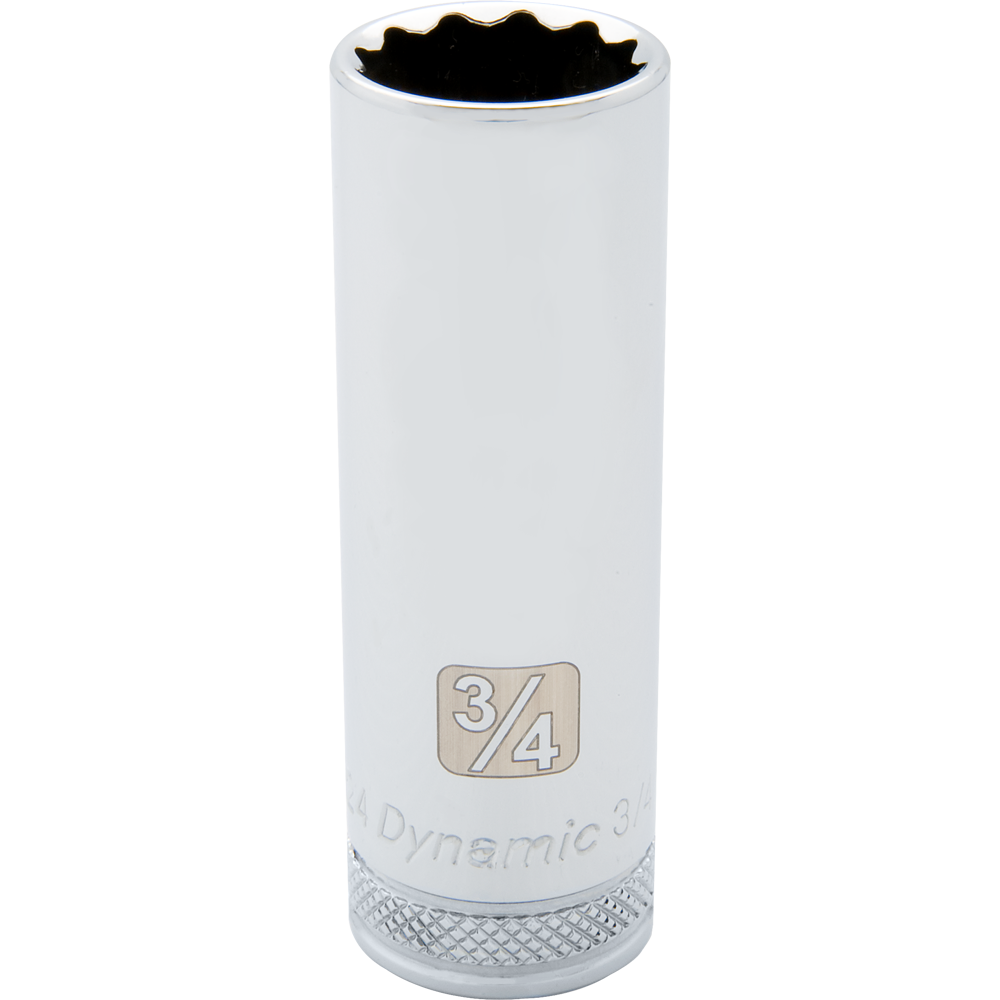 Dynamic D015612 1/2 D 12PT 3/8 DEEP CHROME SOCKET DYNAMIC D015612