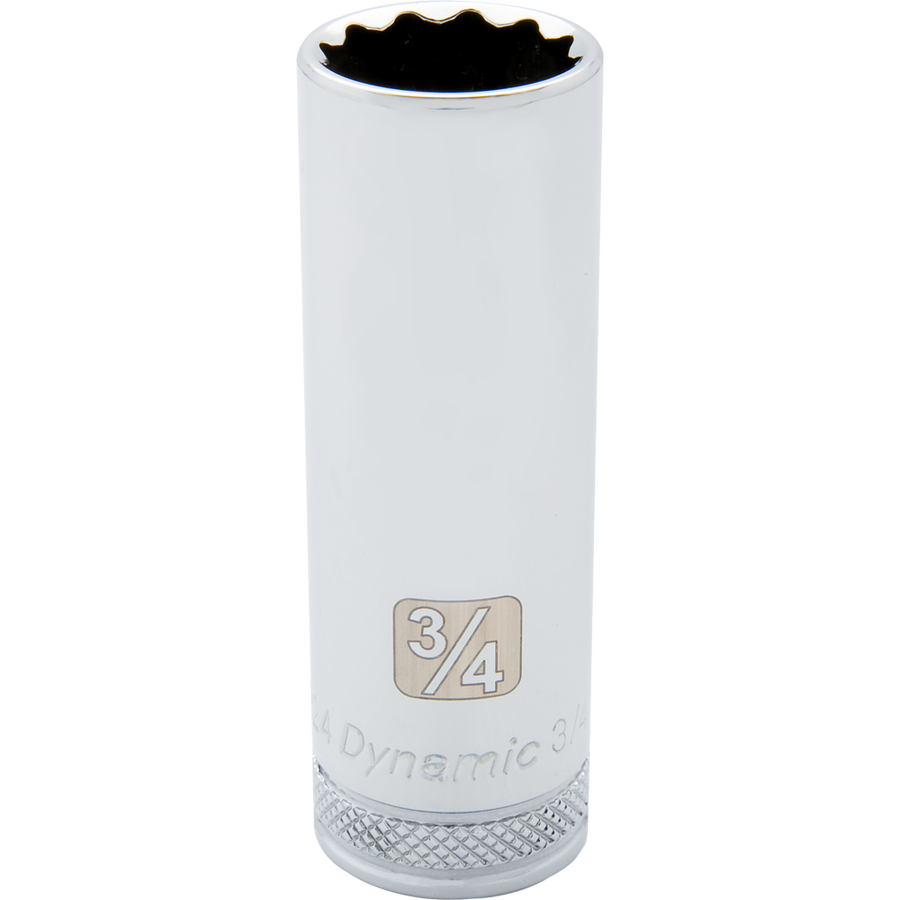 Dynamic D015612 1/2 D 12PT 3/8 DEEP CHROME SOCKET DYNAMIC D015612
