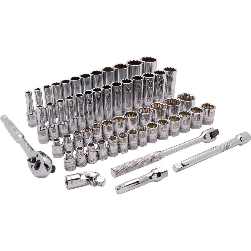 Dynamic D010013 3/8 D 57PC 12PT STD/DEEP SAE/ DYNAMIC D010013