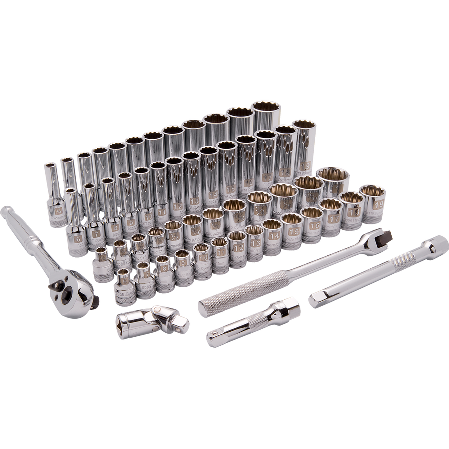 Dynamic D010013 3/8 D 57PC 12PT STD/DEEP SAE/ DYNAMIC D010013