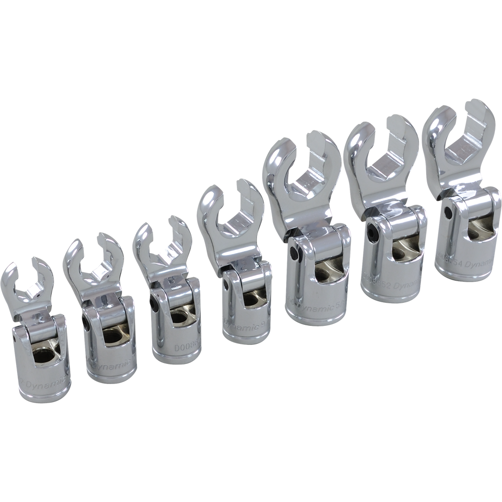 Dynamic D010029 7 PC 3/8 DR. SAE FLARE NUT SOCKET DYNAMIC D010029