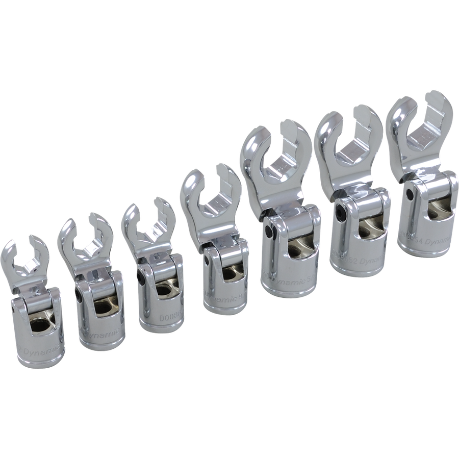Dynamic D010029 7 PC 3/8 DR. SAE FLARE NUT SOCKET DYNAMIC D010029