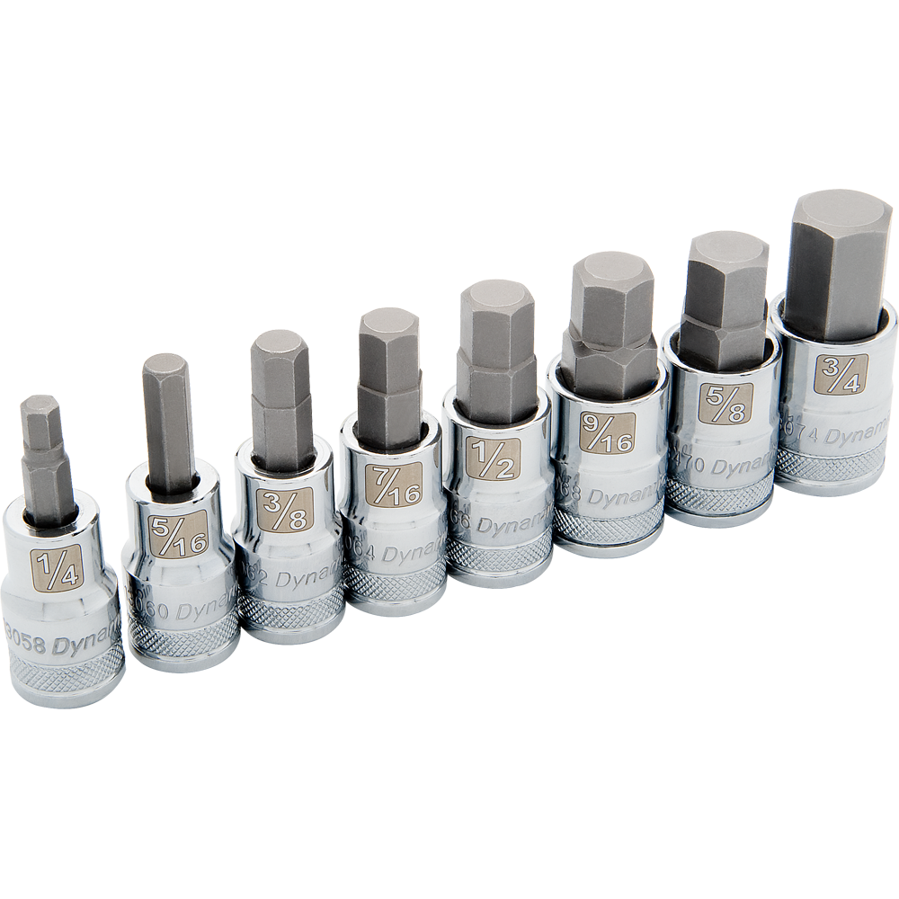Dynamic D018018 1/2 D 8 PC STANDARD SAE HEX S DYNAMIC D018018