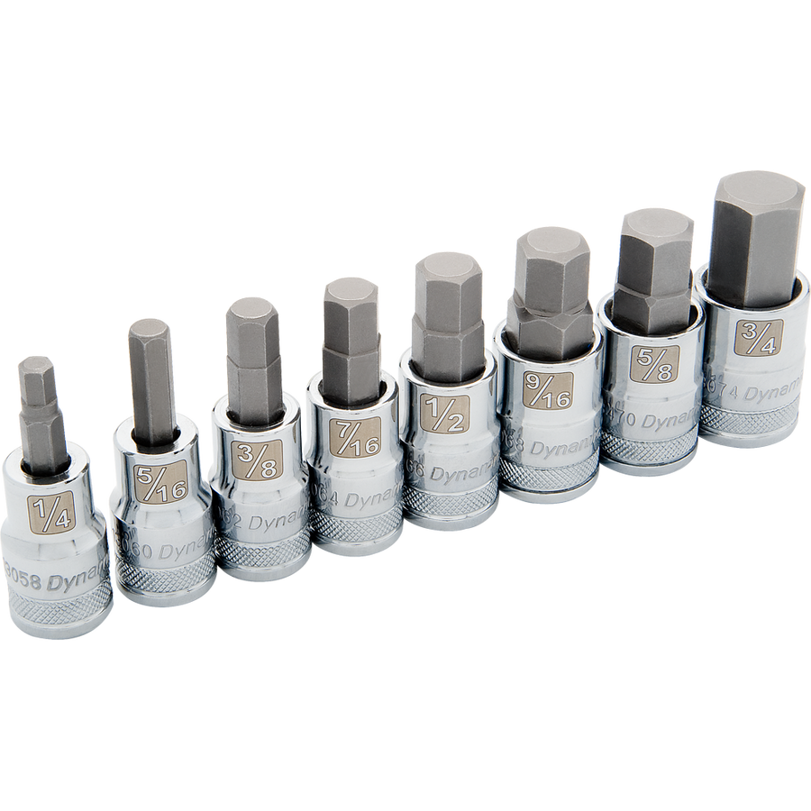Dynamic D018018 1/2 D 8 PC STANDARD SAE HEX S DYNAMIC D018018