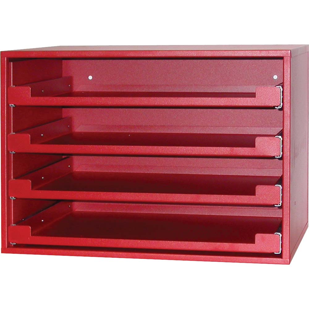 Tool Boxes Gray 90004C 4 Drawer Compartment Rack
