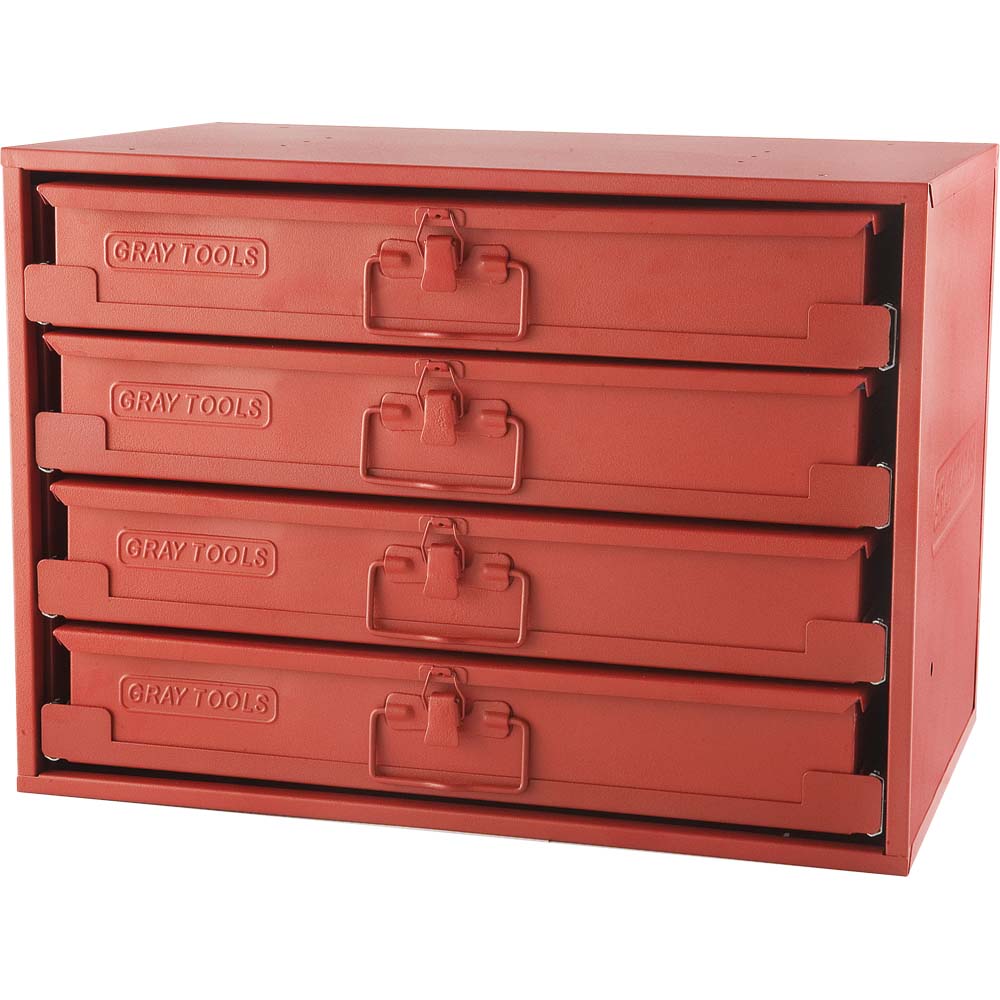 Gray 90005-PAK 4 DRAWERS COMPARTMENT RACK WITH 4 COMPARTMENT BOXES GRAY TOOLS 90005-PAK