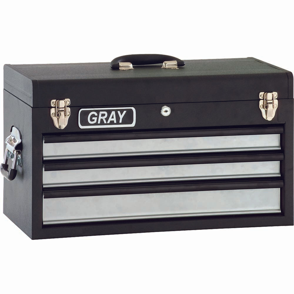 Hand Boxes Gray 97103B Marquis Series Hand Box With 3 Drawers