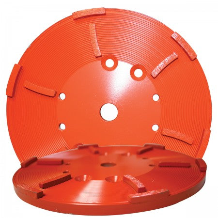 Wet Cutting Grooving & Grinding Diamond Products 03330;  14317;  16990;  20404 8 Inch x 1 Inch Heavy Duty Orange (H) Floor Grinding Head with 12 Segments