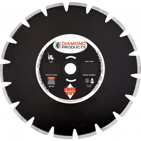 Dry Walk Behind Blades Diamond Products 11206 14 Inch x .125 Inch x 1 Inch, Premium Black (P), General Purpose, Cured Concrete, Walk Behind Saw Dry Cutting Diamond Blade
