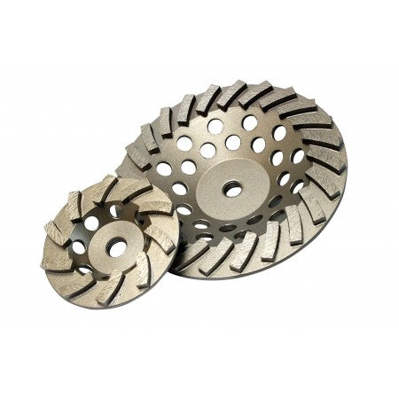 Cup Grinder Diamond Products 22453 7 Inch x Inch x 5/8-11 Inch, Delux-Cut (D), General Purpose, Cured Concrete, Spiral Turbo Cup Grinder