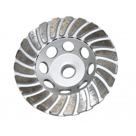 Cup Grinder Diamond Products 35645 4 Inch x .250 Inch x 7/8 Inch, Heavy Duty Orange (H), Cured Concrete, Fine Grit Cup Grinder