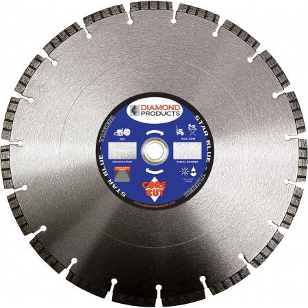 Dry Cutting High Speed Specialty Turbo Blades Diamond Products 88020 7 Inch x .095 Inch x 7/8 Inch, Star Blue (B), General Purpose, Cured Concrete, High Speed Hand Saw Specialty Turbo Diamond Blade