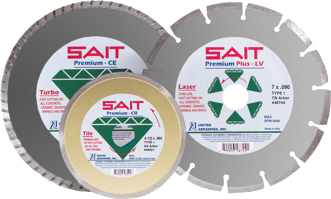 Diamond Blades Sait 48514 Diamond Cutting Blade 7X.090X5/8 Turbo Cc Prem+