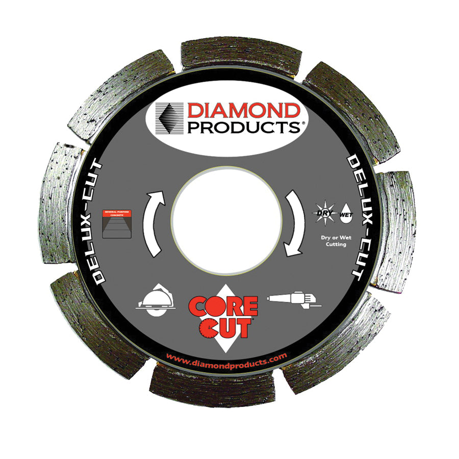Small Diameter Blades Diamond Products 22820 9 Inch x .080 Inch x 7/8 Inch, Delux-Cut (D), General Purpose, Cured Concrete, Small Diameter Diamond Blade