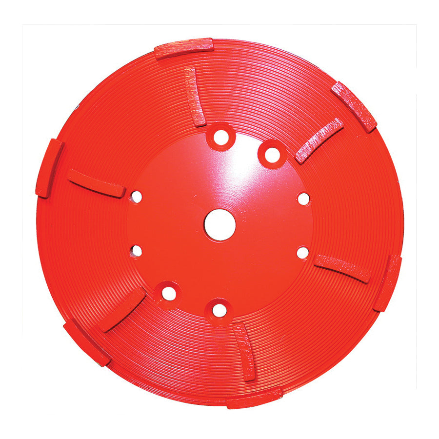 Wet Cutting Grooving & Grinding Diamond Products 38541;  39534;  60663;  66625 12 Inch x 1 Inch Heavy Duty Orange (H) Floor Grinding Head with 24 Segments