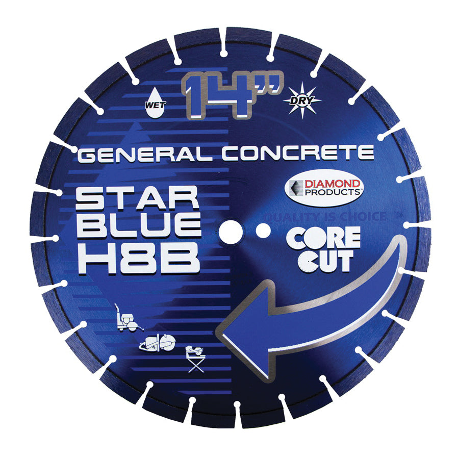 High Speed Blades Diamond Products 63599 18 Inch x .125 Inch x 1 Inch, Star Blue (B), General Purpose, Cured Concrete, High Speed Hand Saw Diamond Blade