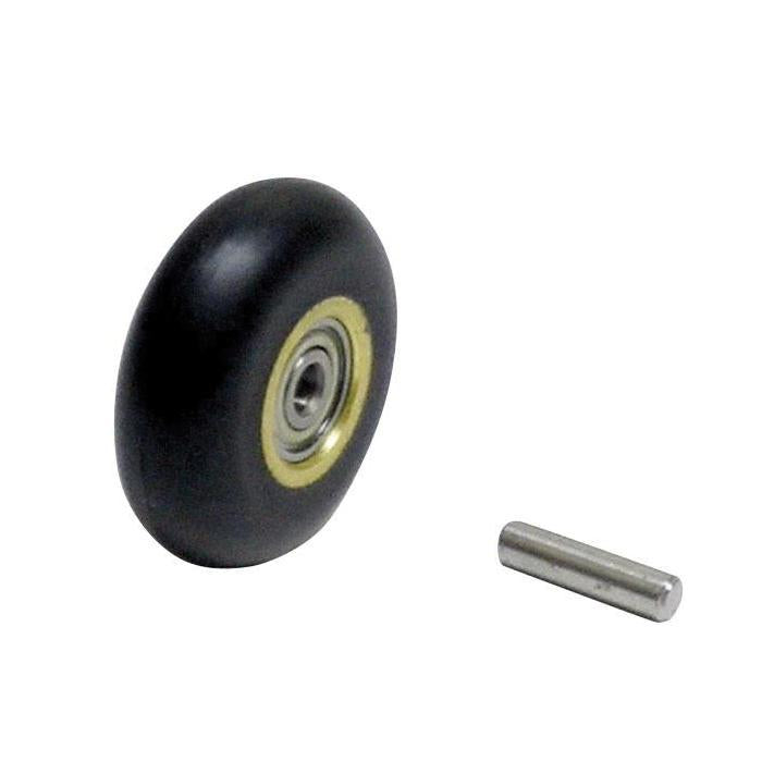 Contact Wheels Dynabrade 11080 Contact Wheel Assembly 1 Inch Diameter X 3/8 W X 3/8 I.D. Round Radiused Face 70 Duro Rubber