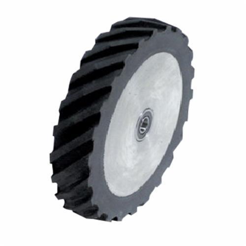 Contact Wheels Dynabrade 11641 Contact Wheel 4 Diameter X 5/8 W X 5/8 I.D. Scoop Face 40 Duro Rubber
