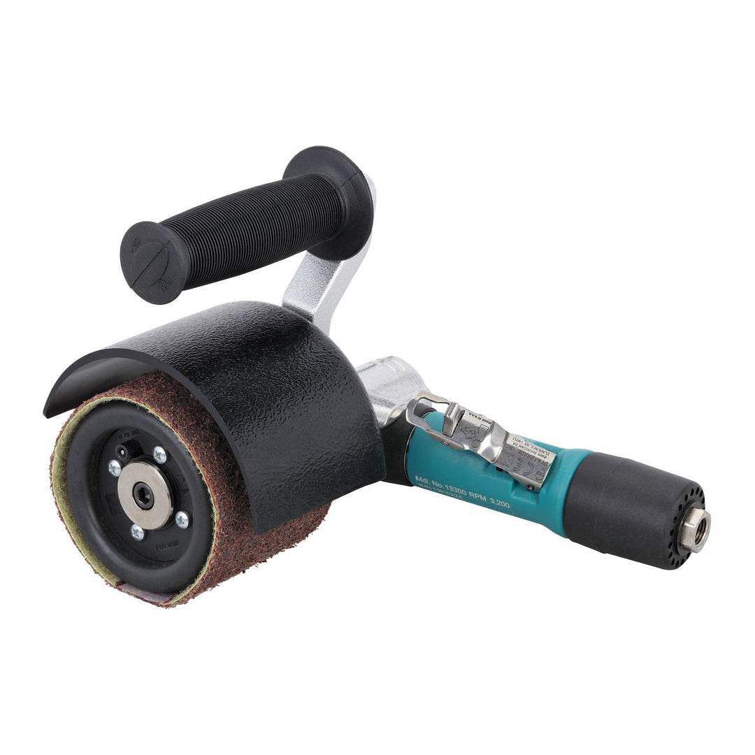 Specialty Sanders Dynabrade 13301 Mini-Dynisher Finishing Tool .4 Hp 7 Degree Offset 950 Rpm Rear Exhaust 5/8 Inch Diameter Arbor