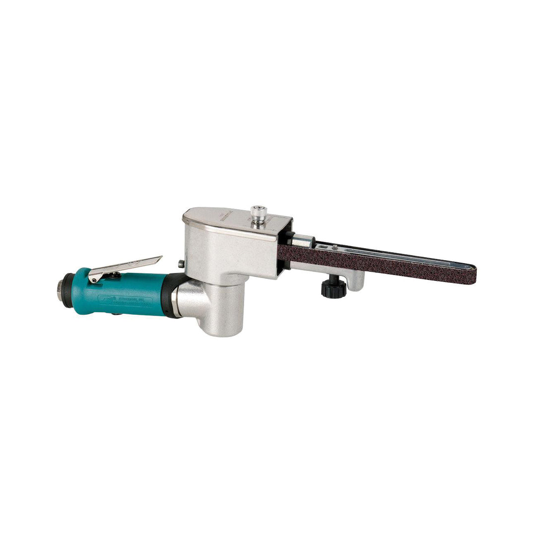 Belt Sanders Dynabrade 40353 Dynafile II Abrasive Belt Tool For Non-Woven Nylon Belts .4 Hp 7 Degree Offset 25000 Rpm Front Exhaust For 1/8 3/4X18 Belts