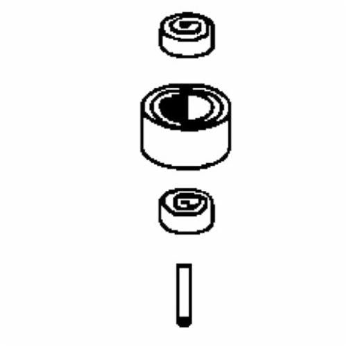 Contact Wheels Dynabrade 42652 Contact Wheel Assembly 3/4 Diameter X 5/8 W X 3/8 I.D. Crown Face 70 Duro Rubber