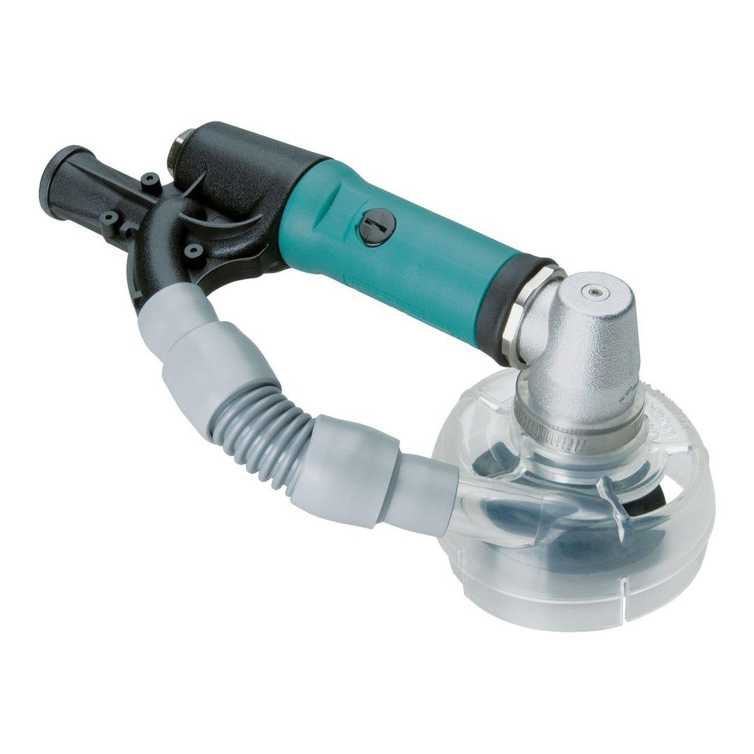 Disc Sanders Dynabrade 50570 3 Inch Diameter Self-Generated Vacuum Right Angle Disc Sander .4 Hp 15000 Rpm Geared Extended Rear Exhaust Locking-Type Female Pad Shroud