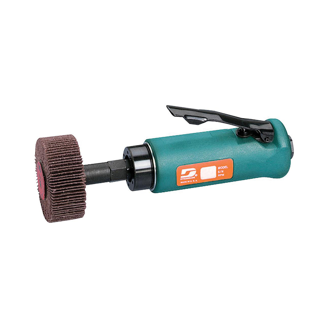 Straight Grinders Dynabrade 51130 Dynastraight Flapper Finishing Tool .5 Hp Straight-Line 18000 Rpm Front Exhaust 1/4 Inch-20 Female Thread Adapter