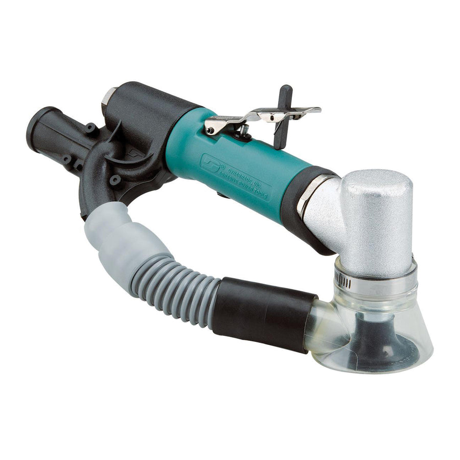 Disc Sanders Dynabrade 51235 2 Inch Diameter 7 Degree Offset Disc Sander Self-Generated Vacuum .4 Hp 25000 Rpm Gearless Rear Exhaust Locking-Type Female Pad