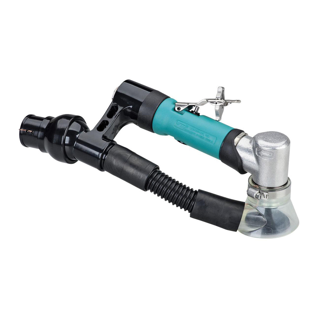 Disc Sanders Dynabrade 51236 2 Inch Diameter 7 Degree Offset Disc Sander Central Vacuum .4 Hp 25000 Rpm Gearless Rear Exhaust Locking-Type Female Pad