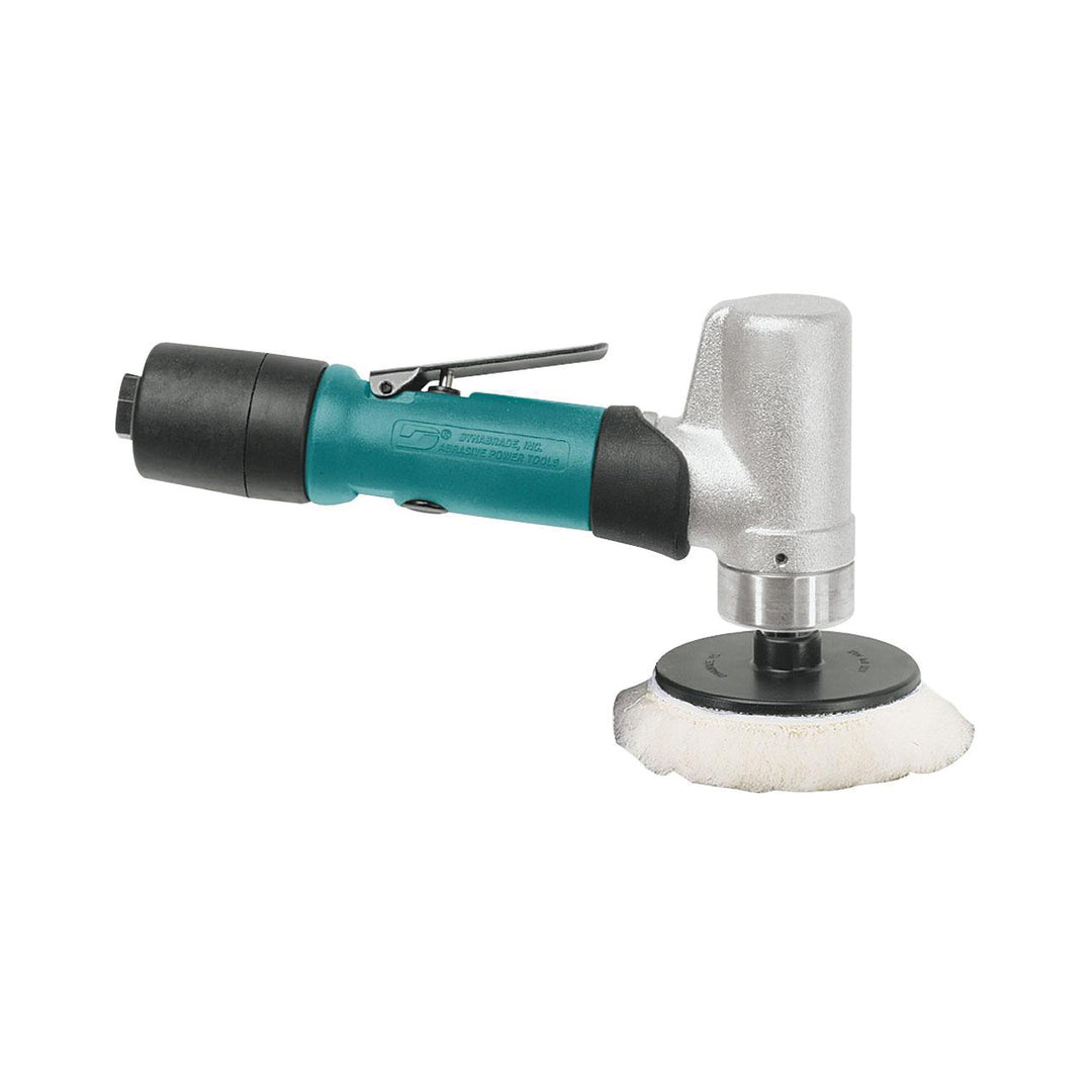 Offset Buffers Dynabrade 51401 3 Inch Diameter 7 Degree Offset Rotary Buffer .4 Hp 5000 Rpm Rear Exhaust 3/8-24 Spindle Thread