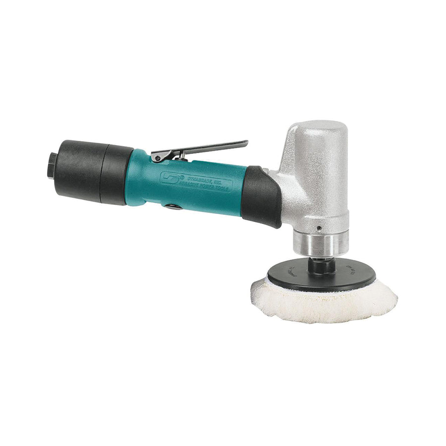 Offset Buffers Dynabrade 51401 3 Inch Diameter 7 Degree Offset Rotary Buffer .4 Hp 5000 Rpm Rear Exhaust 3/8-24 Spindle Thread
