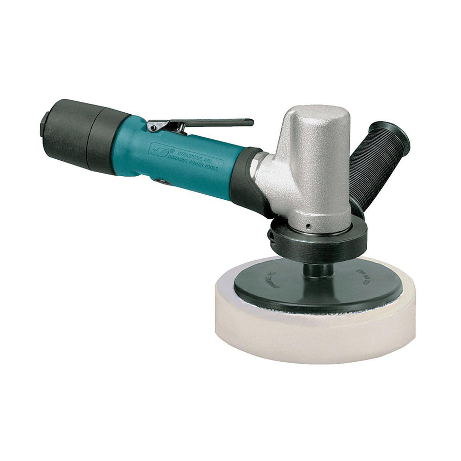 Offset Buffers Dynabrade 51430 5 Inch Diameter 7 Degree Offset Rotary Buffer .4 Hp 3200 Rpm Rear Exhaust 3/8 Inch-24 Spindle Thread