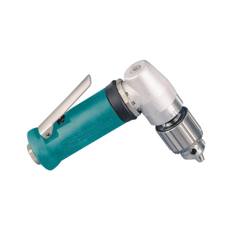 Right Angle Drills Dynabrade 51846 1/4 Inch Drill Right Angle .4 Hp 12000 Rpm Geared Front Exhaust Jacobs