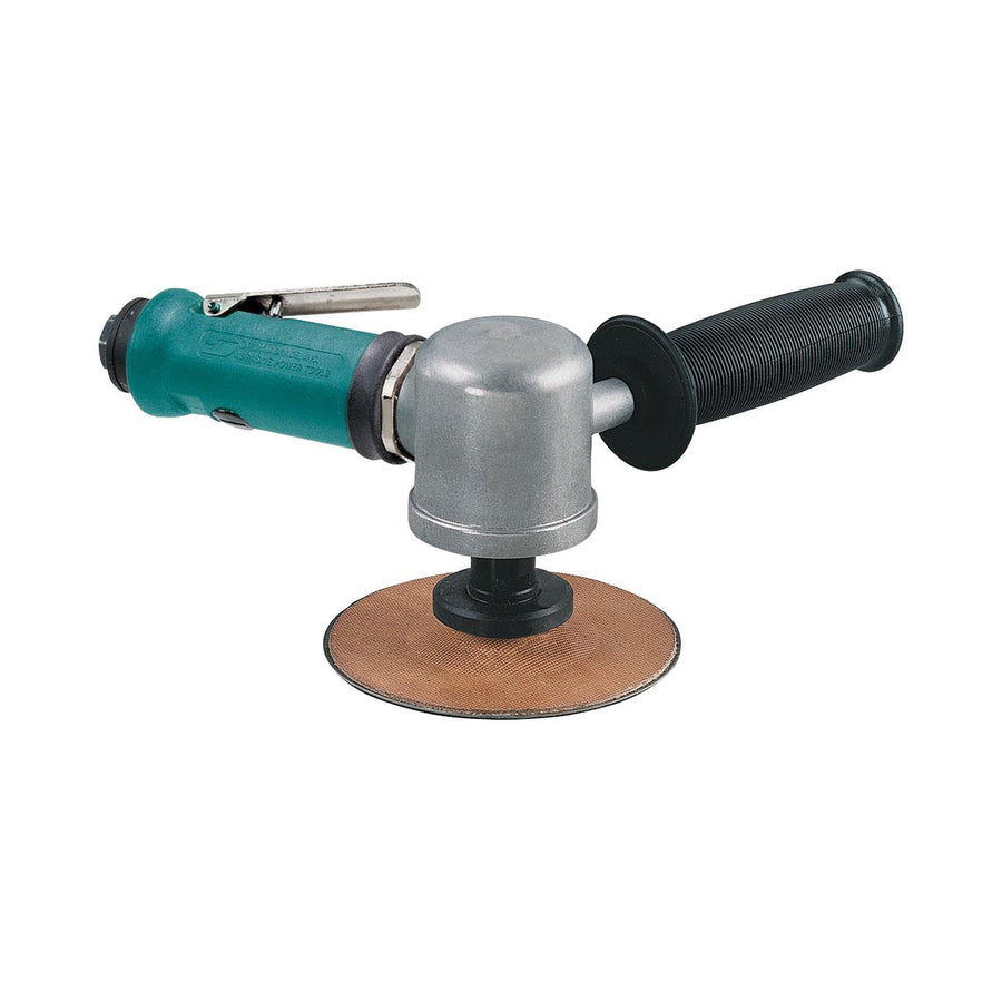 Disc Sanders Dynabrade 52515 4-1/2 Inch Diameter Right Angle Disc Sander .55 Hp 15000 Rpm Gearless Rear Exhaust 5/8 11 Inch Female Pad