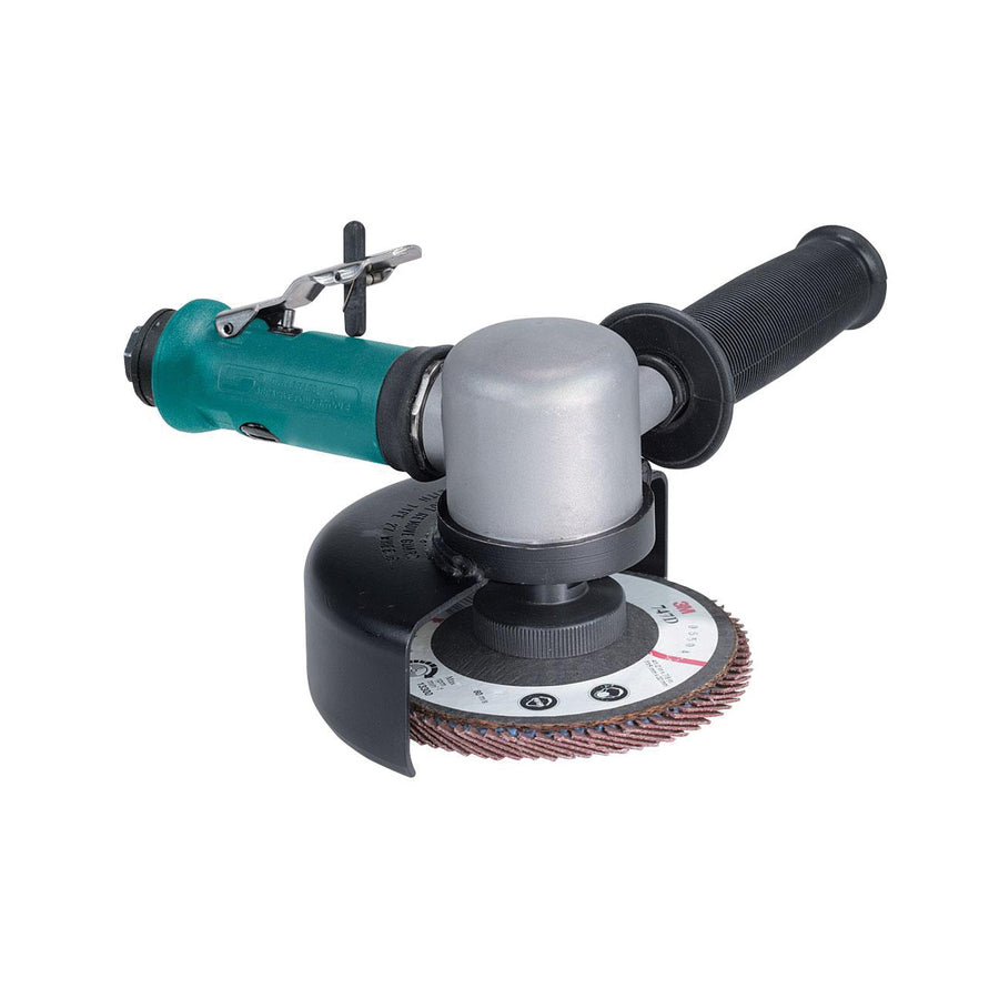 Disc Sanders Dynabrade 52518 4-1/2 Inch Diameter Right Angle Disc Sander .55 Hp 15000 Rpm Gearless Rear Exhaust M14 X 2 Spindle Thread